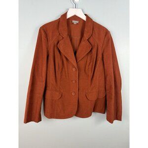 J. Jill Rust Blazer Jacket 14P Petite Rust Orange J Jill Academia Office Fall